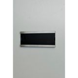 Yönline Metal Görünümlü Ofis Okul Işletme Kapı Isimliği Pratik Değiştirilebilir Kendinden Yapışkanlı - Gümüş - 21x9