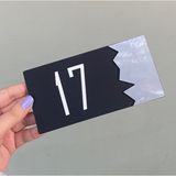 Yönline Siyah Mat Minimal Pleksi Kapı Numarası - 1 Adet