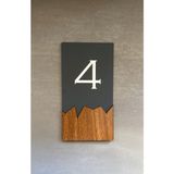 Yönline Wooden Serisi Dikey Kapı Numarası