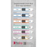 Yönline Yönlendirme 10'lu Değiştirilebilir 21 x 9 cm Okul Sınıf Kapı İsimliği