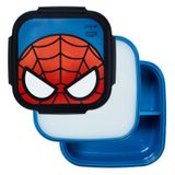 Yoobi x Marvel Örümcek Adam Bento Kutusu ve Buz Paketi - 3 Bölmeli Beslenme Kutusu, Bulaşık Makinesi ve Mikrodalga Güvenli Yiyecek ve Atıştırmalık Kabı Çocuklar ve Yetişkinler için - BPA ve PVC