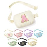 YOOLIFE İlk Crossbody Çanta Kemer Çantası Bel Çantaları, Kadınlar için Kişiselleştirilmiş Doğum Günü Hediyeleri Genç Kız Annesi Kızı Freind Kız Kardeş Öğretmen, Bej, Small, A