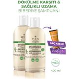 YOON 2'li Set Hızlı Saç Uzatma ve Saç Dökülme Karşıtı, 7 Aktifli Biberiyeli Tuzsuz Şampuan 400 ml x 2 adet