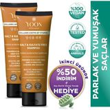 Yoon 2'li Sülfatsız ve Tuzsuz Şampuan, Kolajen Biotin B7 Içerikli Parabensiz Vegan Şampuan 2 Adet x 250ML