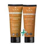 YOON 2'li Vegan Tuzsuz Şampuan 250ml & Saç Kremi 200ml Sülfatsız, Kolajen ve Biotinli Yumuşak, Canlı ve Güçlü Saçlar 2'li Besleyici Set