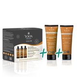 YOON 3'lü Uzun Süren Keratin Saç Düzleştirme & Saç Botoks Kiti,Sülfatsız Tuzsuz Şampuan 250ml, Besleyici Saç Kremi 200ml, Brezilya Fönü, Keratin Bakım Premium Set