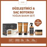 Yoon 5'li Yoğun Saç Bakım Seti, Düzleştirici & Saç Botoxu, Tuzsuz Şampuan, Bakım Spreyi, Maske ve Krem