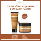 Yoon Vegan Tuzsuz Şampuan & Saç Bakım Maskesi 250ML, Hyaluronik Asit, Keratin, Kolajen ve Biotin 2'li Set