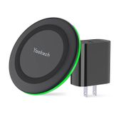 yootech Kablosuz Şarj Cihazı, Hızlı Adaptörlü 10W Maksimum Kablosuz Şarj Pedi, iPhone 14/14 Plus/14 Pro/14 Pro Max/13/13 Mini/SE 2022/12/11/X/8, Samsung Galaxy S22/S21/S20, AirPods Pro 2 ile Uyumlu