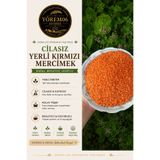 yorem06 YÖREM06 CİLASIZ YERLİ DOĞAL KIRMIZI MERCİMEK-KATKISIZ İŞLENMEMİŞ 1 KG