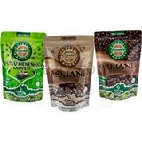 Yöresel Adıyaman Kahvesi 3 Lü Paket Osmanlı Dibek Kakuleli,damla Sakızlı ve Menengiç Kahvesi - 600 gr - Cafe Crema