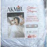 Yorgan 90168 Silikon akmr Çift Kişilik Model Beyaz Pamuk Kumaş silikon Dolgu El Yapım