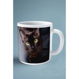 York Chocolate Kedi Isimli Kişiye Özel Baskılı Kupa Bardak Model 3