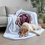 Yorka Desenli Polar Bebek Çocuk Battaniyesi Çok Amaçlı - 75 x 120 cm - Açık Mavi