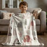 Yorka Desenli Polar Bebek Çocuk Battaniyesi Çok Amaçlı - 75 x 120 cm - Renkli