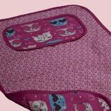 YORKA TEXTİLE Bebek Alt Açma Minderi Bakım Pedi Örtüsü Pembe Kedi Desenli