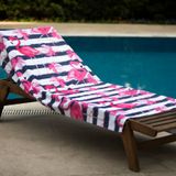 YORKA TEXTİLE Flamingo Desenli Plaj Havlusu, Spor Havlusu, Mikrofiber Hızlı Kuruyan Plaj Havlusu 70x140cm