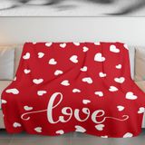 YORKA TEXTİLE Sevgililer Günü Love Polar Battaniye Çift Kişilik