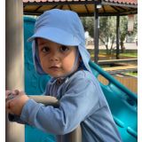 yorni 1-4yaş Mavi Güneş Plaj Bebek Çocuk Şapkası Ayarlanabilir, Makinede Yıkanabilir Ütülenebilir, Astarlı