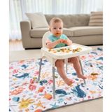 Yorni 145x250 CM Ocean, Sıvı Geçirmeyen Çok Amaçlı Aktivite Örtüsü Yer, Masa Ve Yatak Için, Makinede Yıkanabilir