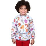 Yorni 2-4 yaş, Zoo, Su geçirmeyen, Uzun Kollu Bebek Mama Önlüğü - Renkli - 2 - 4 Yaş