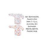 yorni 2 Adet, Ekonomik Set, 7-11 yaş, Family ve Zoo Desen, UZUN Kollu, Sıvı Geçirmez Faaliyet, Mama Önlüğü