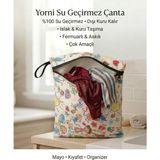 Yorni 2 ADET Family 29X35 CM Çok Amaçlı Su Geçirmez Askılı Taşıma Torbası - Çanta/organizer - Beyaz