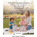 Yorni 2 ADET Family, 36x30 CM, Su Geçirmez, Islak Mayo Bebek Bakım Çanta/Torba, Organizer, Makinede Yıkanabilir, Fermuarlı & Askılı | Mayo, Bebek Bezi, Spor & Seyahat için - Çok Renkli