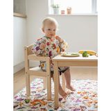 Yorni 3-5 Yaş Bağcıklı Uzun Kollu Sıvı Geçirmez Makinede Yıkanabilir Boyundan Bağlamalı Bebek Mama Önlüğü - Family