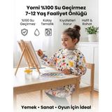 Yorni 7-11 Yaş, Zoo, Sıvı Geçirmez, Ekstra Büyük Kalıp, Makinede Yıkanabilir, Uzun Kollu Çocuk, Aktivite Mama Önlüğü - Beyaz - Standart
