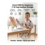 yorni 7-12 yaş, %100 Sıvı Geçirmez, Ekstra Büyük Kalıp, Uzun Kollu Çocuk Faaliyet Aktivite Boyama Önlüğü
