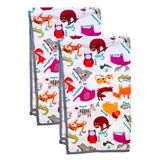 Yorni Alt Açma Örtüsü, Sıvı Geçirmez Bebek Bakım Örtüsü, Zoo Zoo İkili Ekonomik Set, 65x80cm,%100 Polyester