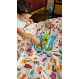 Yorni Dev Boy Zoo 290X300cm Sıvı Geçirmez Çok Amaçlı Örtü - 8.70M² Halı Koruyucu ve Bebek Oyun Matı - Makinede Yıkanabilir Leke Itici Polyester Yer Örtüsü - 290 x 300 cm