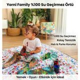 Yorni Family, 145x300cm Oyun Halısı, Oyun Matı, Oyun Parkı, Bebek Yatağı, Oyun Halısı, Oyun Minderi Sıvı Geçirmez Örtü - 145 x 300 cm - Beyaz