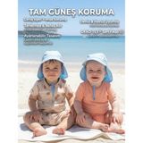Yorni Mavi 5-8 YAŞ, Ense Korumalı, Boyundan Bağlamalı, Çocuk Bebek Güneş Şapka, Ekoteks 100 Sertifikalı - 5-8yaş