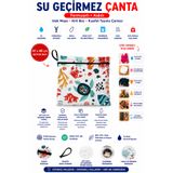 yorni Ocean Su Geçirmez Çanta 41x46 cm Büyük Boy Fermuarlı Askılı Islak Mayo Kirli Bez Kıyafet Taşıma Çantası
