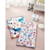 Yorni Ocean ve Family 2'li Set, 65X80CM, Sıvı Geçirmez Alt Açma Örtüsü, Bebek Bakım Örtüsü, Büyük Boy - Beyaz