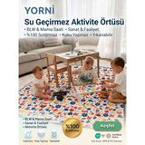 Yorni Van Gogh %100 Sıvı Geçirmez (Waterproof) Çok Amaçlı Bebek Çocuk Örtüsü & Splat Mat, Oyun Halısı, Oyun Matı, Oyun Parkı, Bebek Yatağı, Oyun Minderi Için Sıvı Geçirmez Örtü, Makinede Yıkanabilir - 145 x 180 cm