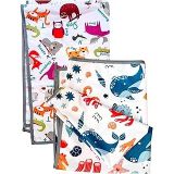 Yorni Zoo SeaWorld İkili Ekonomik Set Sıvı Geçirmez Alt Açma Örtüsü Bebek Bakım Örtüsü 65x80cm Büyük Boy Polyester Askılı Çok Amaçlı