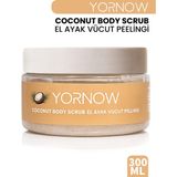 Yornow Hindistan Cevizi Özlü El, Ayak ve Vücut Peelingi 300 ml – Nemlendirici ve Pürüzsüzleştirici Bakım - El ayak peeling