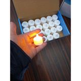 Yörük Tuhafiye LED Işıklı Dumansız Pilli Mum 12 Adet Tealight Mum Düz Desenli Çocuklar İçin