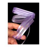 yörük tuhafiye Lila Saten Çizgili Şifon Kurdele 3 Cm- 10 Metre.Organze Kurdele