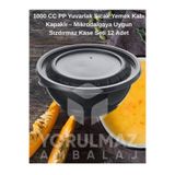 Yorulmaz Ambalaj ✅ 1000 cc Pp Yuvarlak Sıcak Yemek Kabı Kapaklı – Mikrodalgaya Uygun Sızdırmaz Kase Seti 12 Adet✅