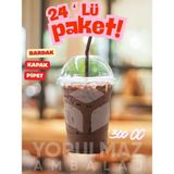 Yorulmaz Ambalaj 🥤 🥤 🥤 300 cc Kapaklı Pipetli Plastik Bardak – Smoothie, Milkshake ve Soğuk Içecekler Için 24 Adet