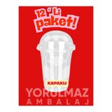 Yorulmaz Ambalaj 🥤 🥤🥤 400 cc Kapaklı Plastik Bardak – Sızdırmaz, Dayanıklı ve Pratik Kullanım 12 Li