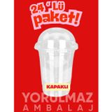 Yorulmaz Ambalaj 🥤 🥤🥤 400 cc Kapaklı Plastik Bardak – Sızdırmaz, Dayanıklı ve Pratik Kullanım 24 Lü