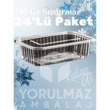 Yorulmaz Ambalaj 750 gr Paket Servis ve Buzdolabı Kullanımına Uygun, Sızdırmaz Kullan- At Kap – 24’lü Paket