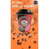 Yorulmaz Ambalaj 🔥 8 Oz 200 CC Kapaklı Karton Bardak 50’li – Kahve ve Sıcak İçecek Bardağı