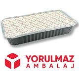Yorulmaz Ambalaj Alüminyum Kapaklı Yemek ve Salata Taşıma Kabı 750 gr 100 Adet