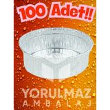 Yorulmaz Ambalaj 🍮 Alüminyum Sufle Kabı 100 Adet – Tek Kullanımlık Dayanıklı Tatlı ve Süp Kase - 1BW-Beyaz